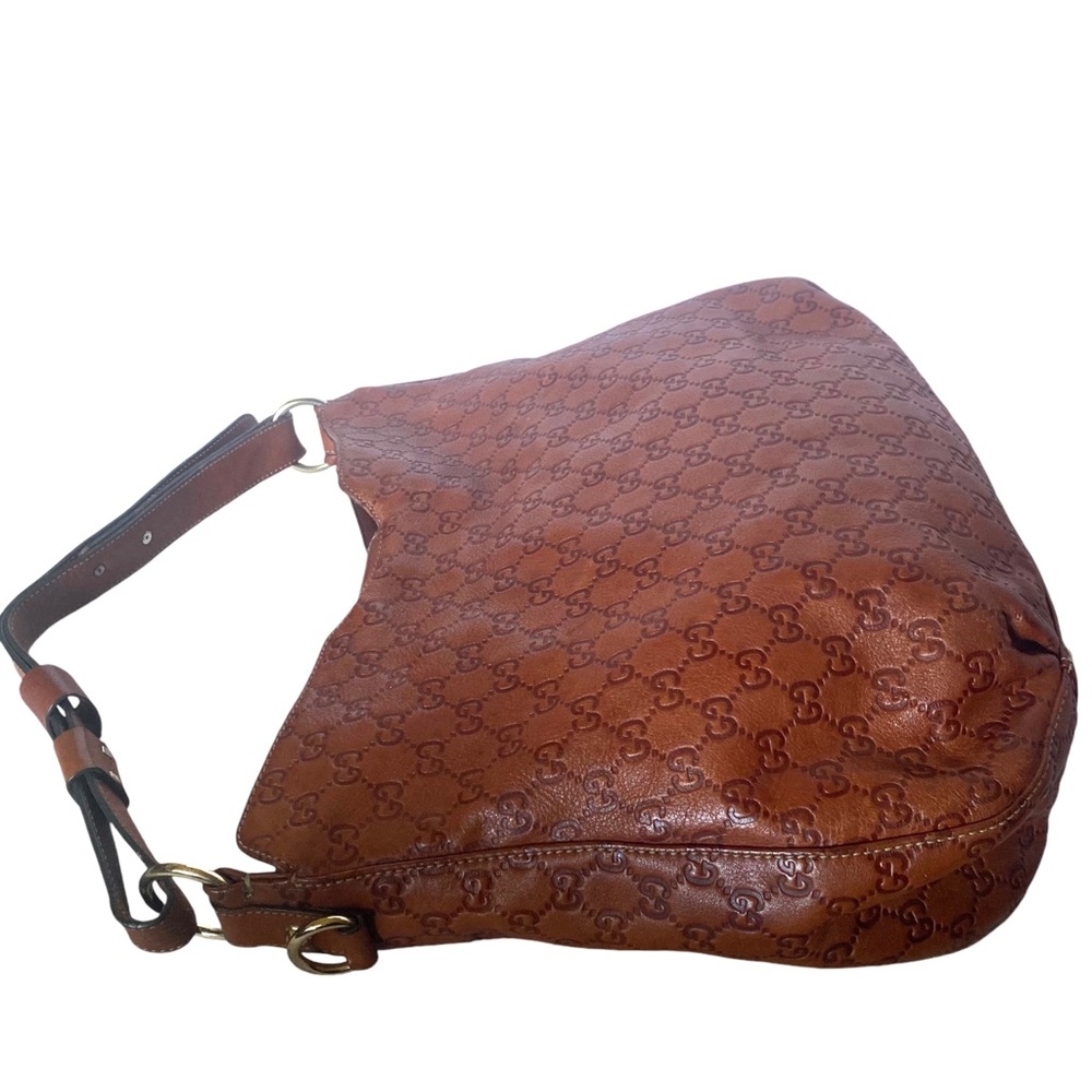 Gucci Guccissima GG brown leather bag - Picture 5 of 10